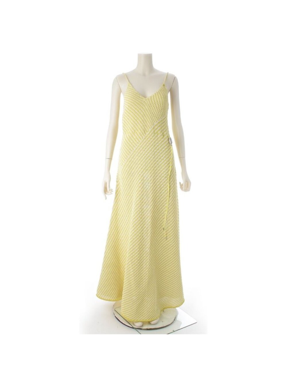 Bottega Veneta Border Sleeveless Dress Light Green